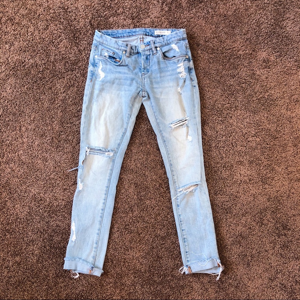Blank NYC Low Rise Ripped Skinny Jeans